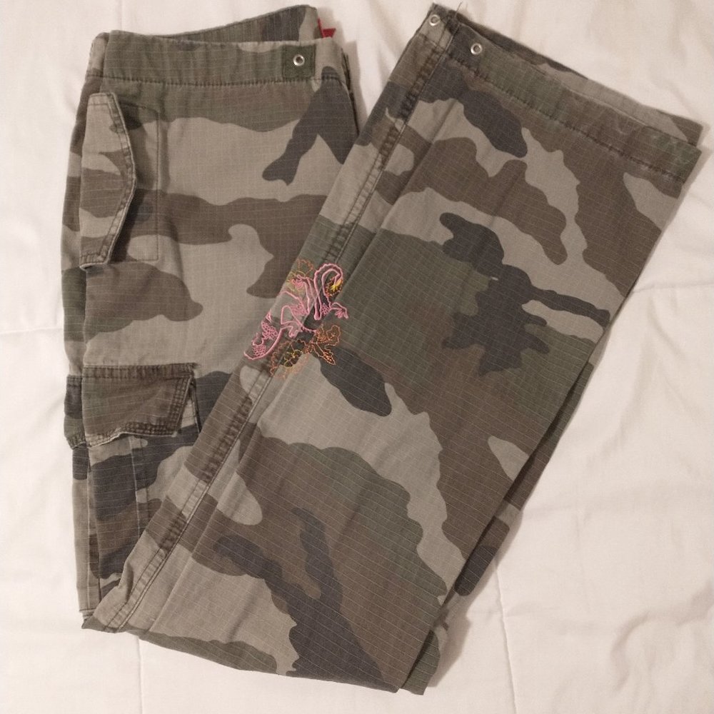 Flare Camo Cargo Pants